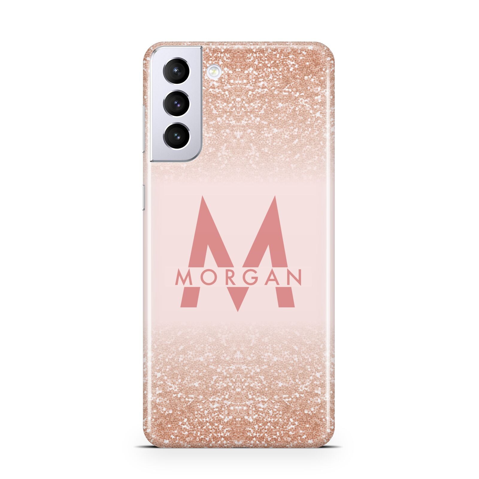 Personalised Printed Glitter Name Initials Samsung S21 Plus Case