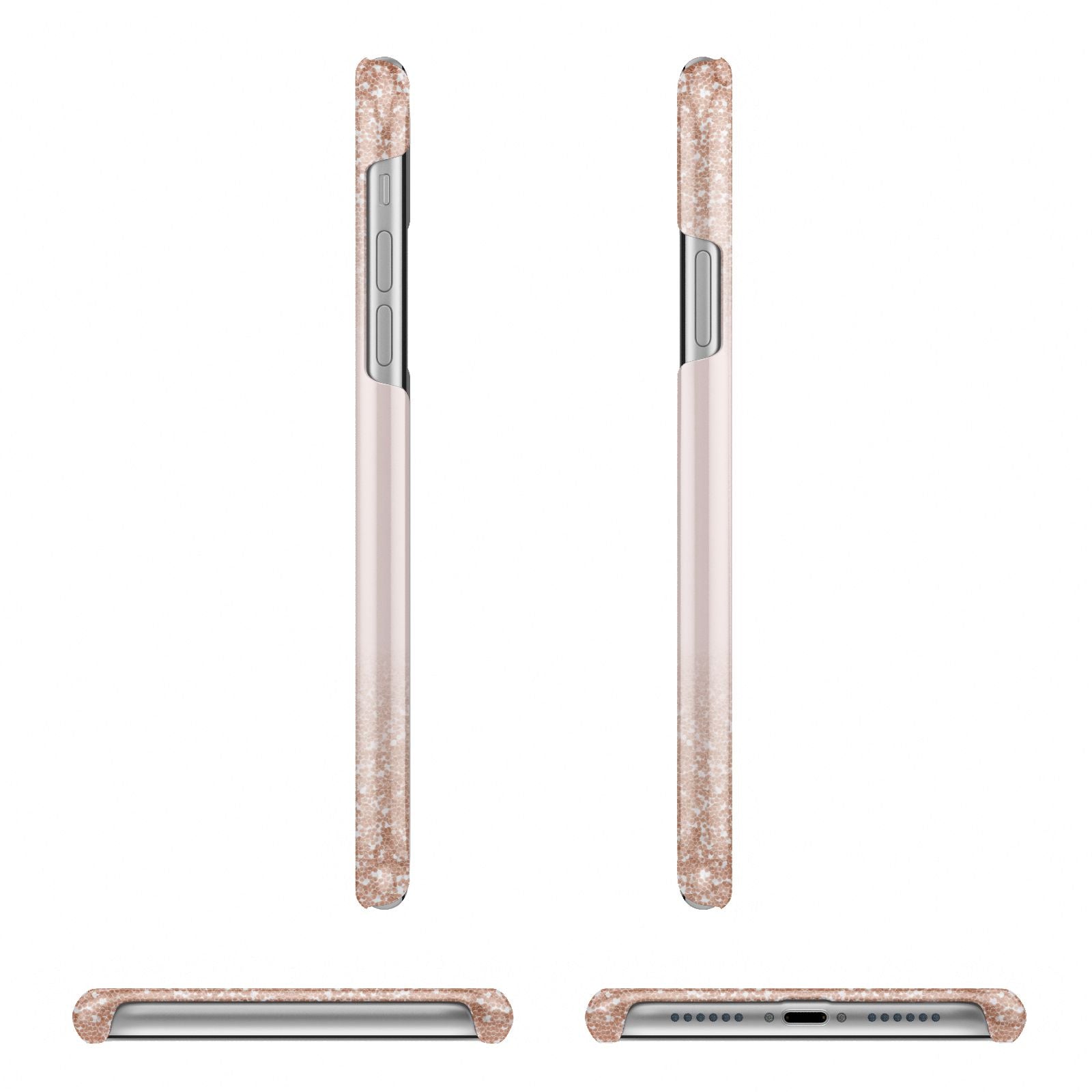 Personalised Printed Glitter Name Initials iPhone 11 Pro 3D Snap Case Angle Images