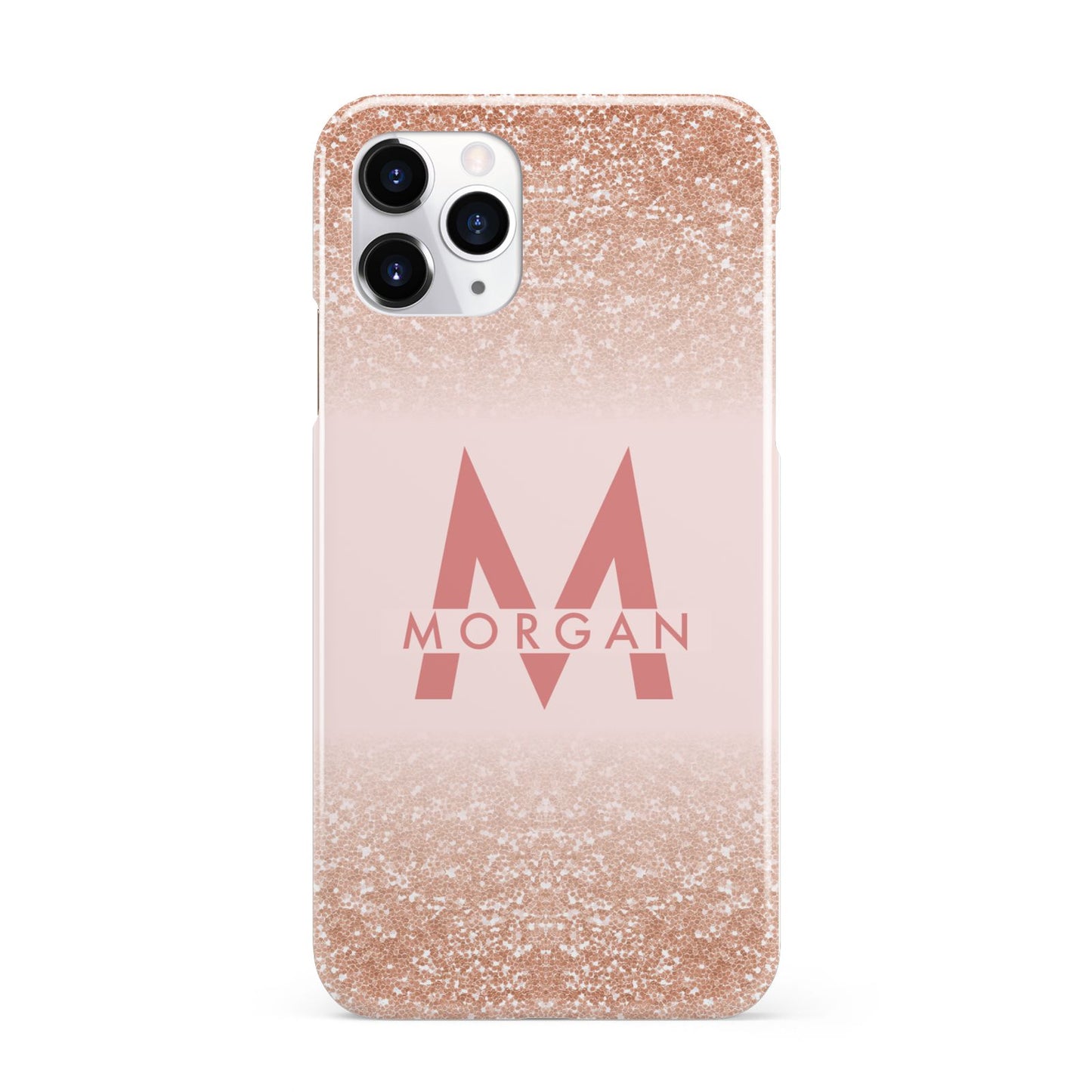 Personalised Printed Glitter Name Initials iPhone 11 Pro 3D Snap Case
