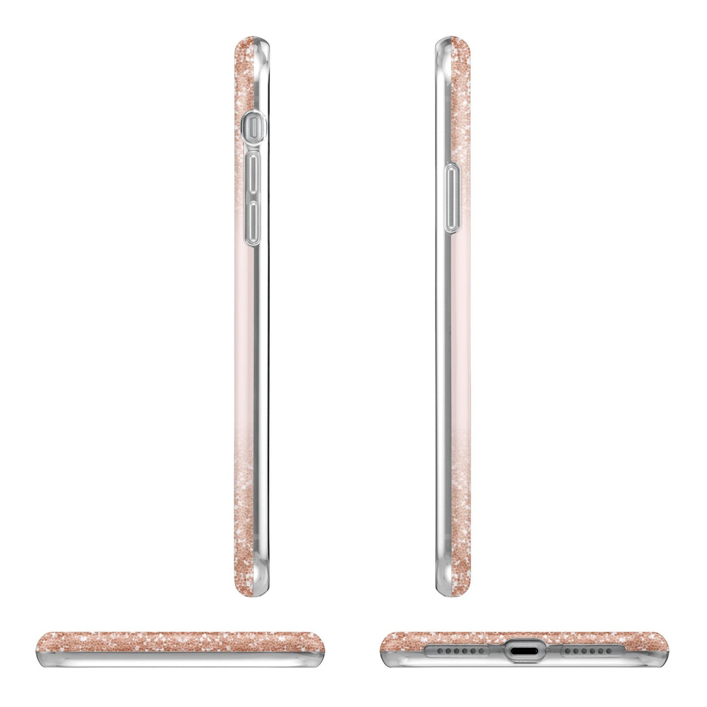 Personalised Printed Glitter Name Initials iPhone 11 Pro 3D Tough Case Angle Images