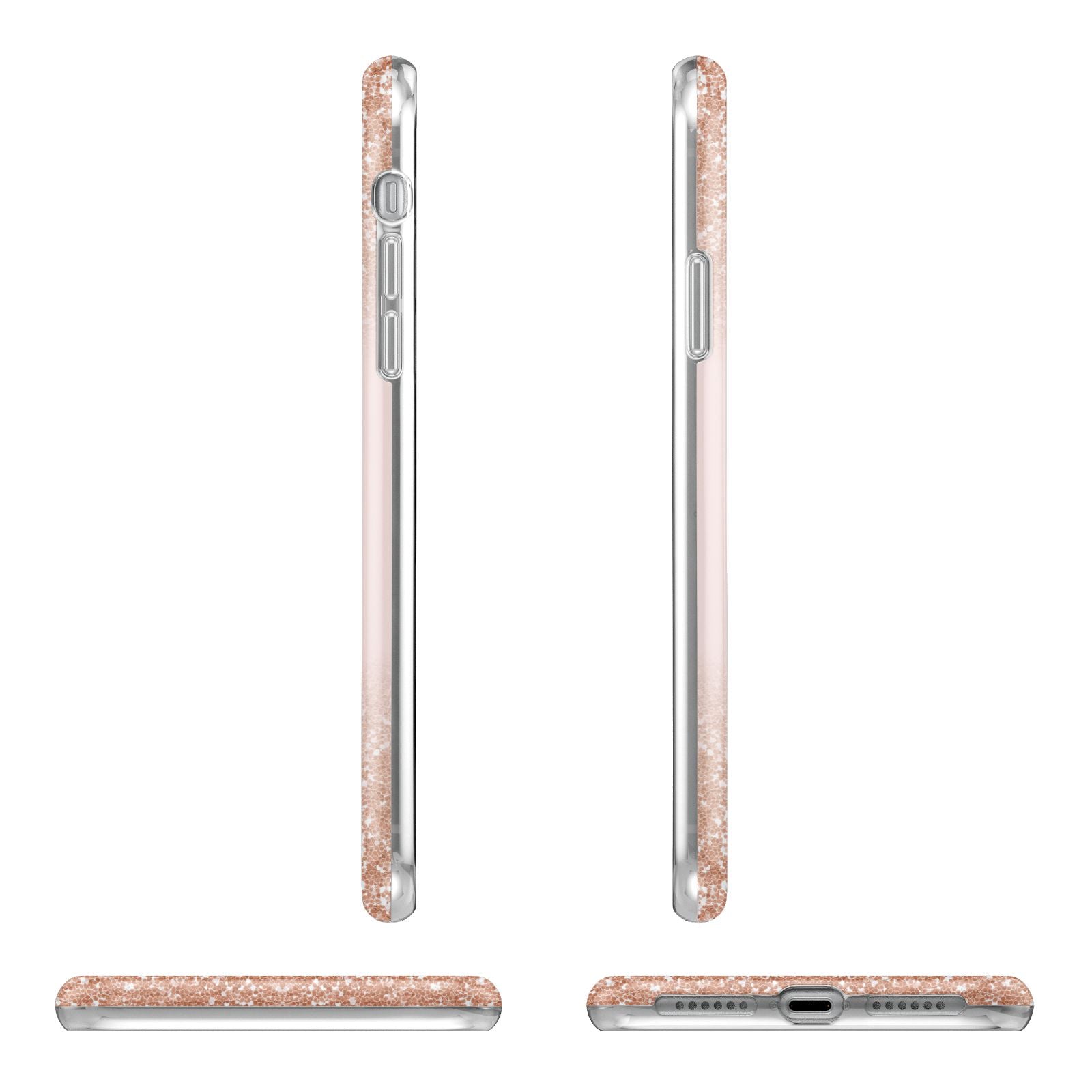 Personalised Printed Glitter Name Initials iPhone 11 Pro 3D Tough Case Angle Images