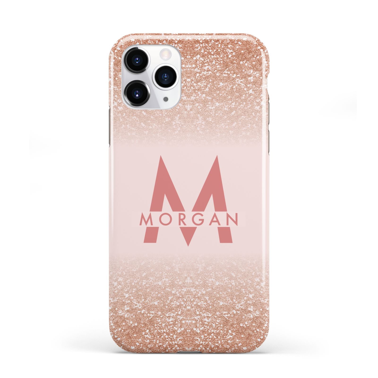Personalised Printed Glitter Name Initials iPhone 11 Pro 3D Tough Case