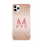 Personalised Printed Glitter Name Initials iPhone 11 Pro Max 3D Snap Case