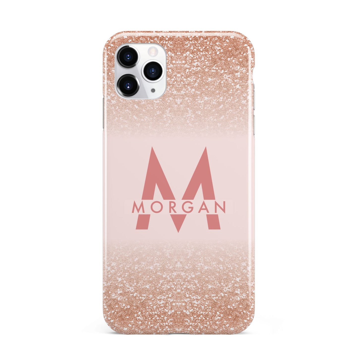 Personalised Printed Glitter Name Initials iPhone 11 Pro Max 3D Tough Case