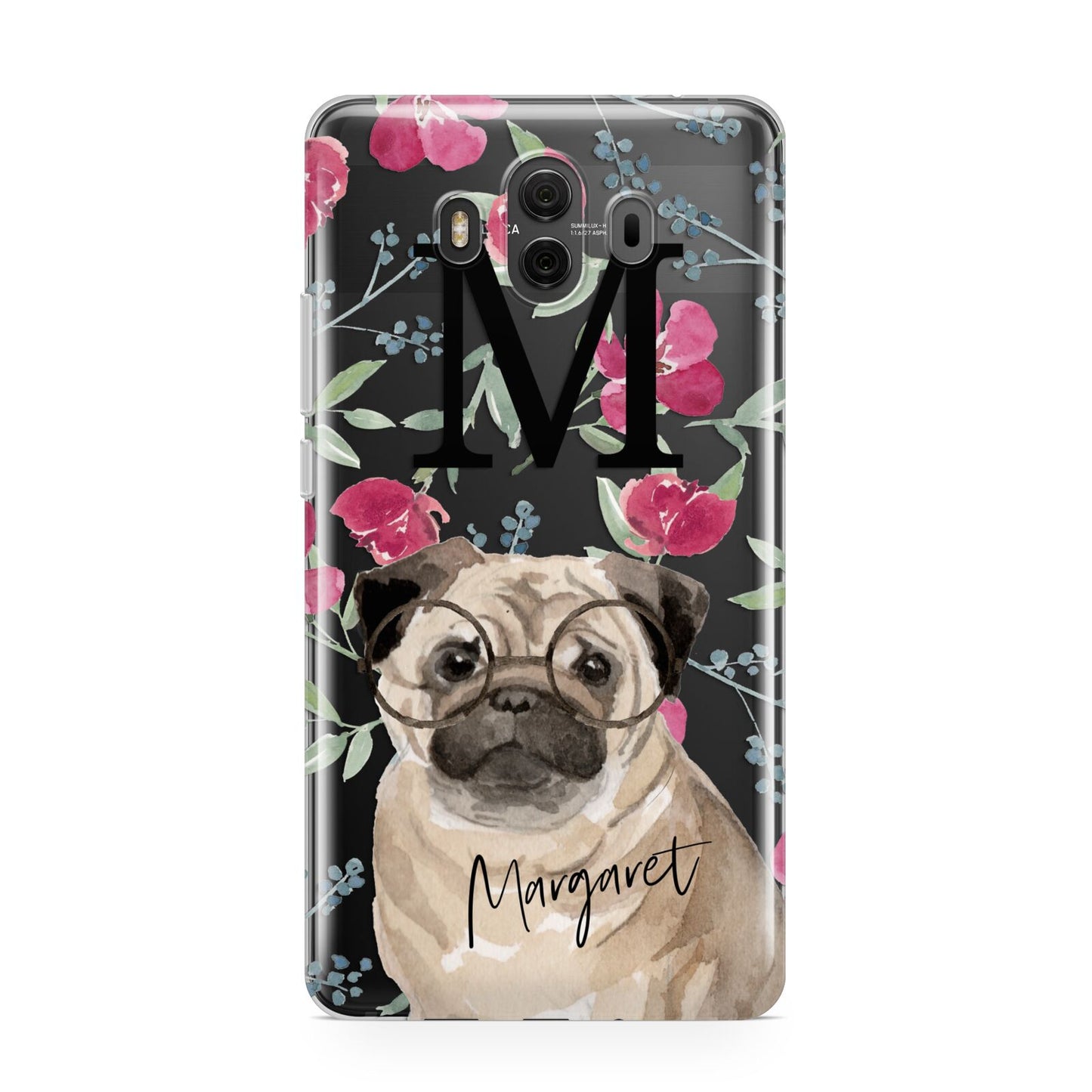 Personalised Pug Dog Huawei Mate 10 Protective Phone Case