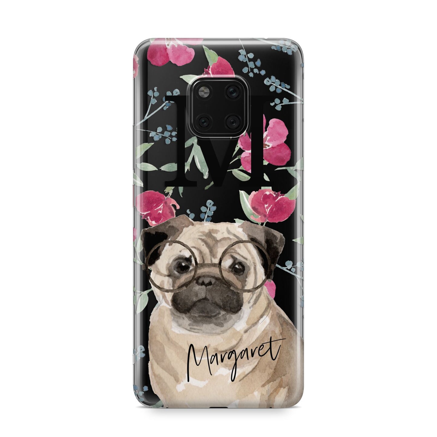 Personalised Pug Dog Huawei Mate 20 Pro Phone Case