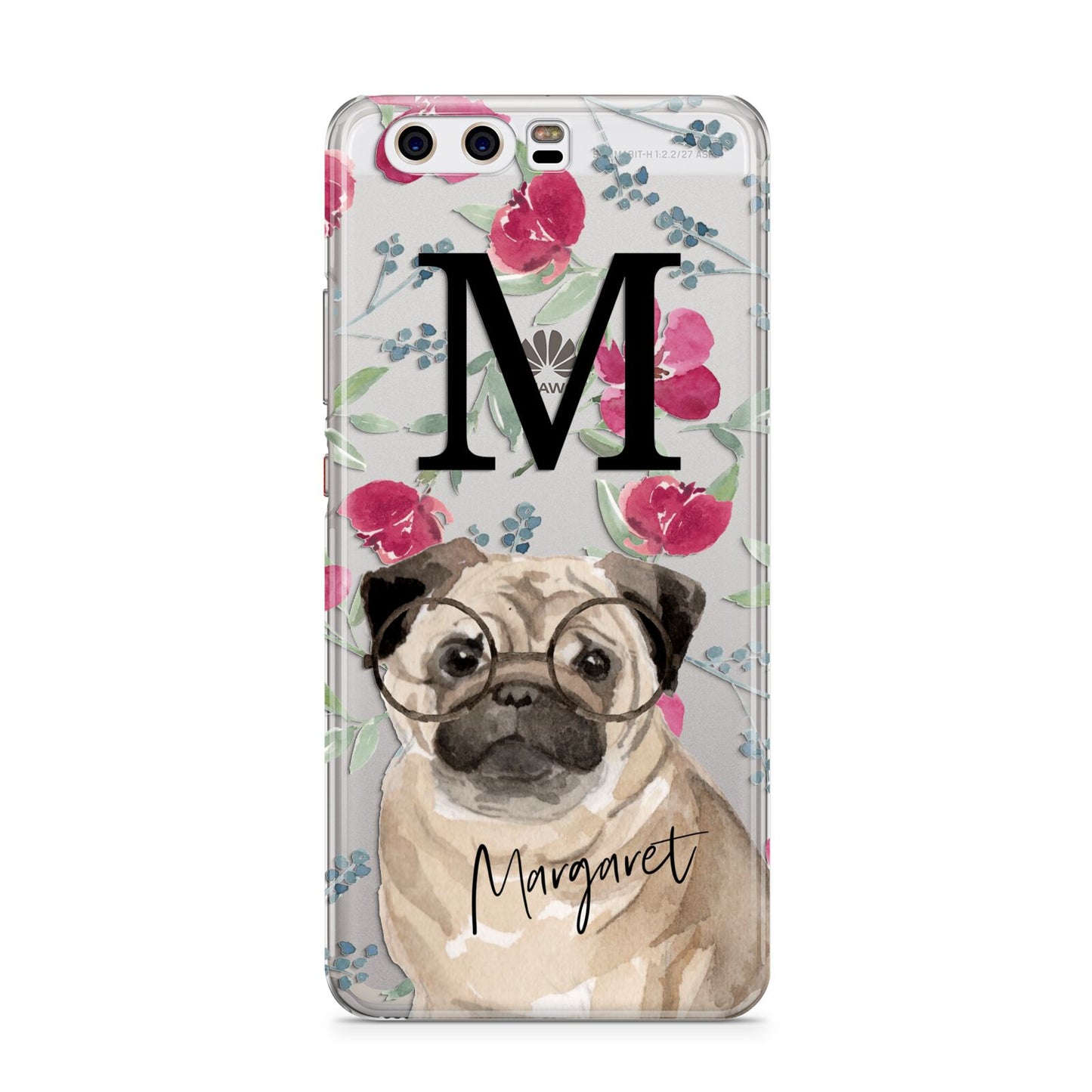 Personalised Pug Dog Huawei P10 Phone Case