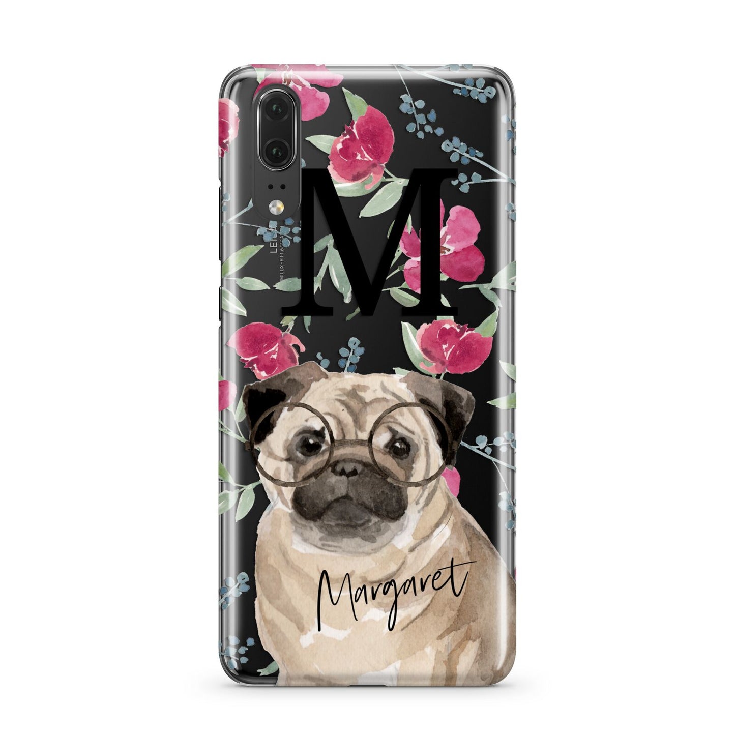 Personalised Pug Dog Huawei P20 Phone Case