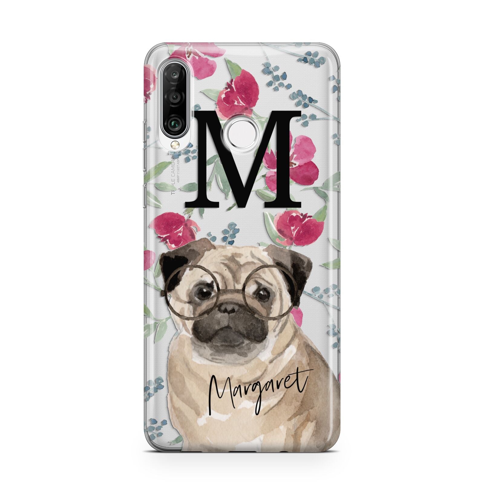 Personalised Pug Dog Huawei P30 Lite Phone Case