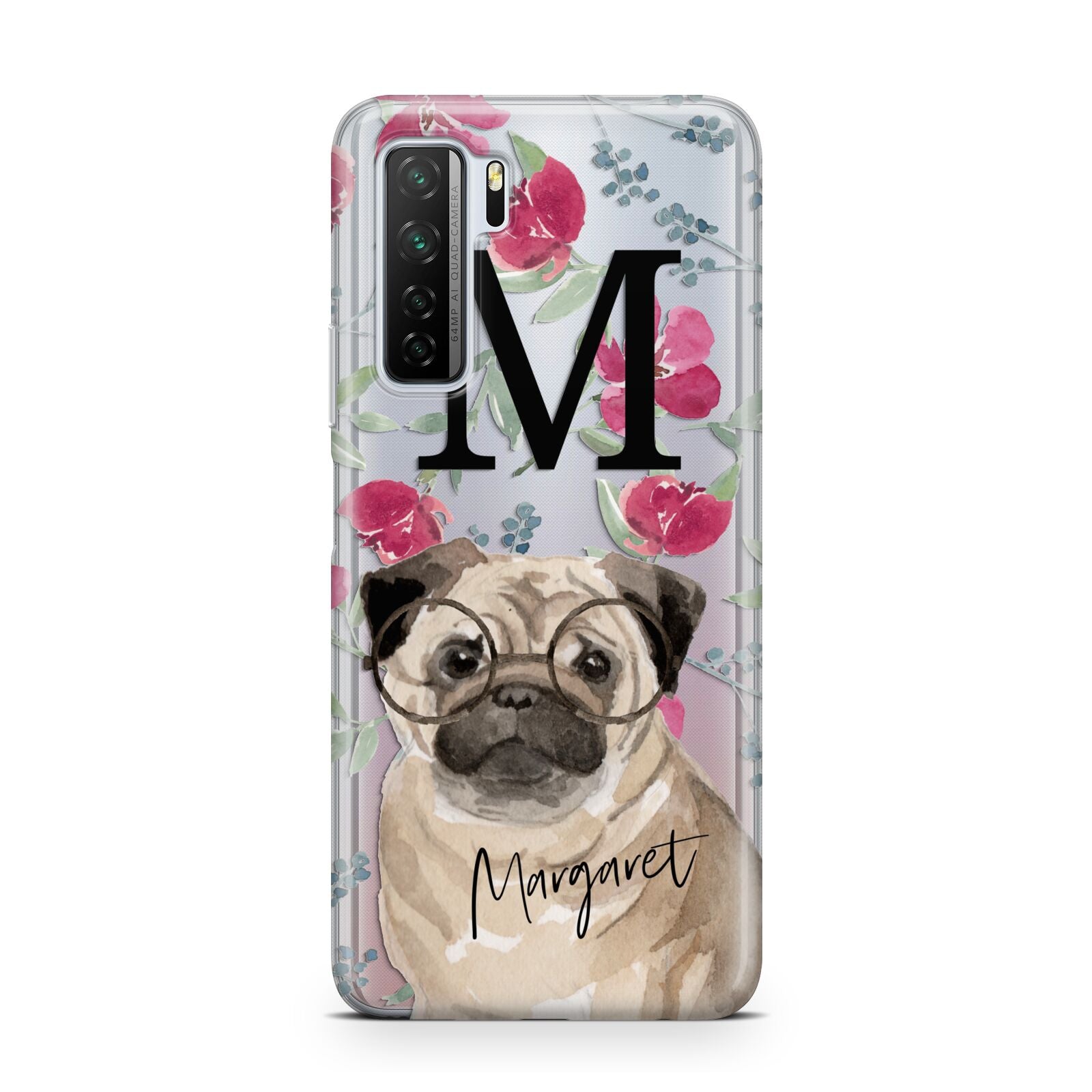 Personalised Pug Dog Huawei P40 Lite 5G Phone Case