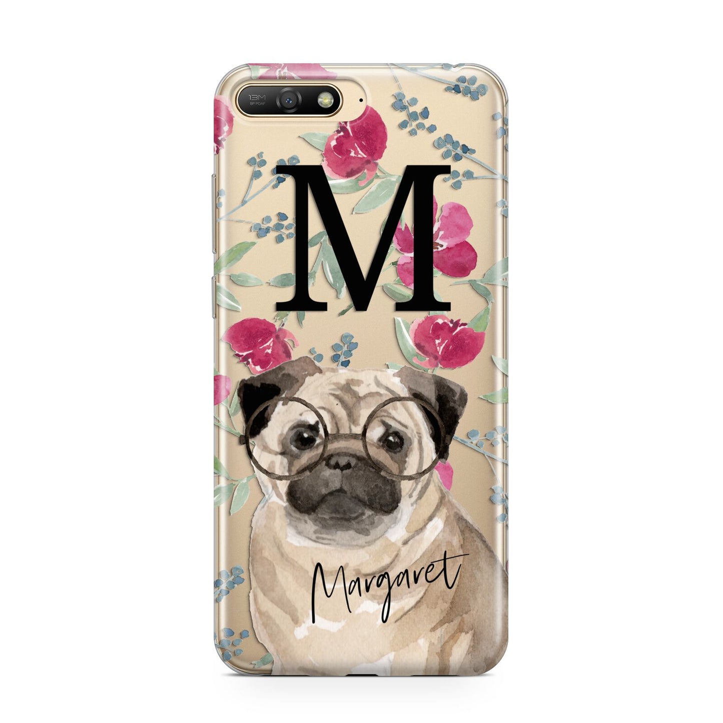 Personalised Pug Dog Huawei Y6 2018