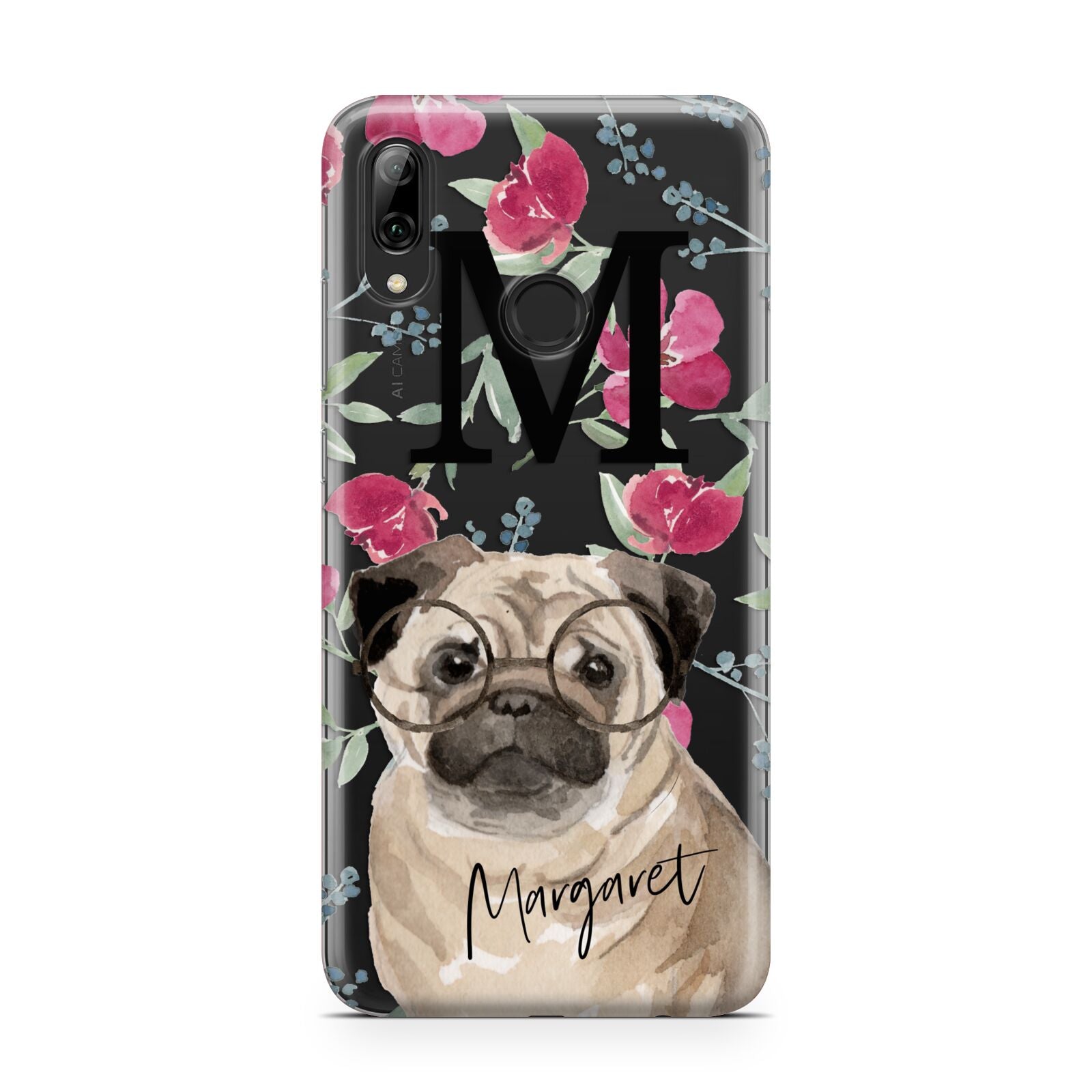 Personalised Pug Dog Huawei Y7 2019