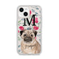 Personalised Pug Dog iPhone 14 Clear Tough Case Starlight