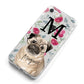 Personalised Pug Dog iPhone 8 Bumper Case on Silver iPhone Alternative Image