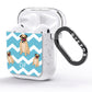 Personalised Pug Initials AirPods Glitter Case Side Image