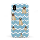 Personalised Pug Initials Apple iPhone XS 3D Tough