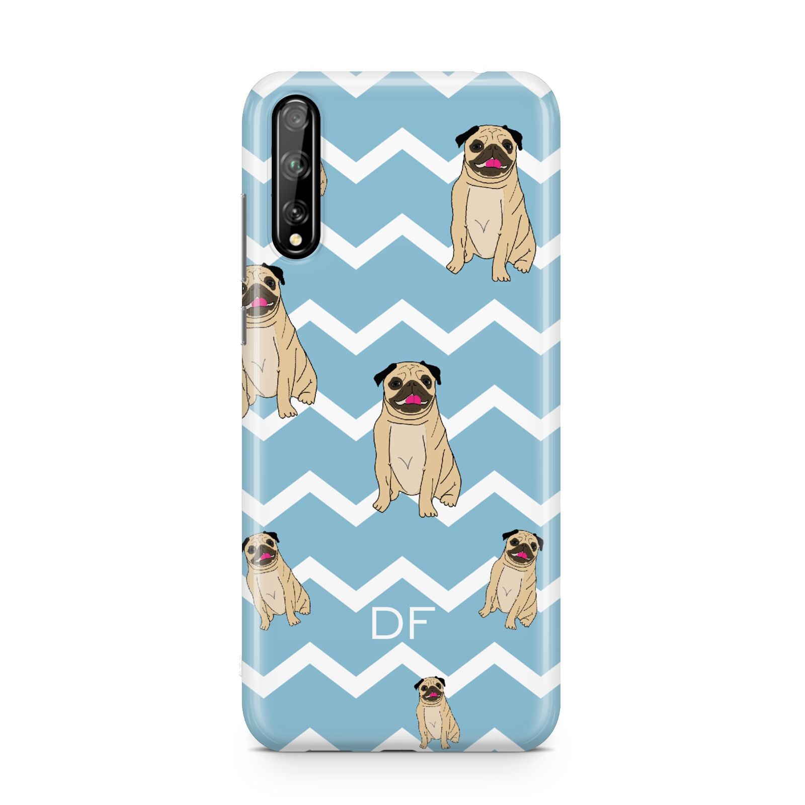 Personalised Pug Initials Huawei Enjoy 10s Phone Case