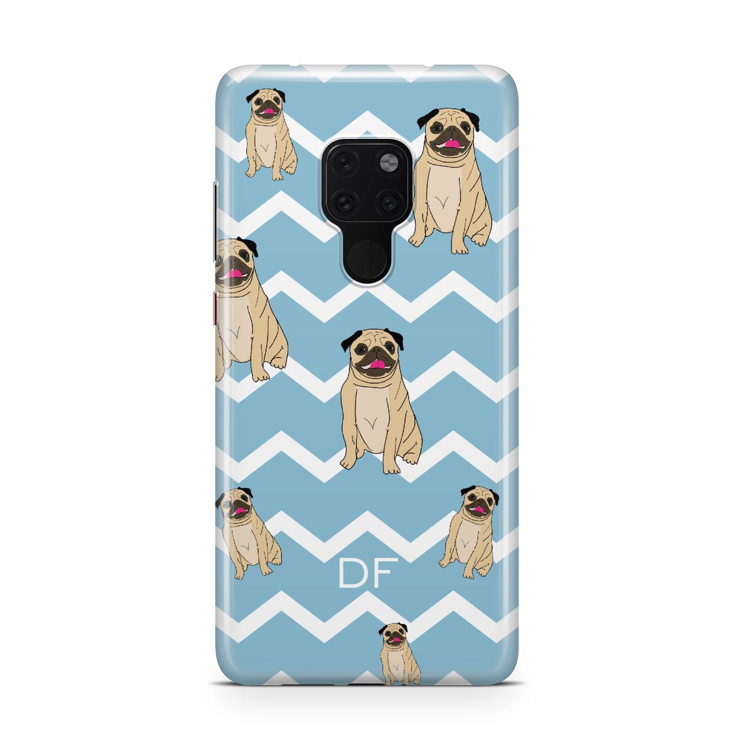 Personalised Pug Initials Huawei Mate 20 Phone Case