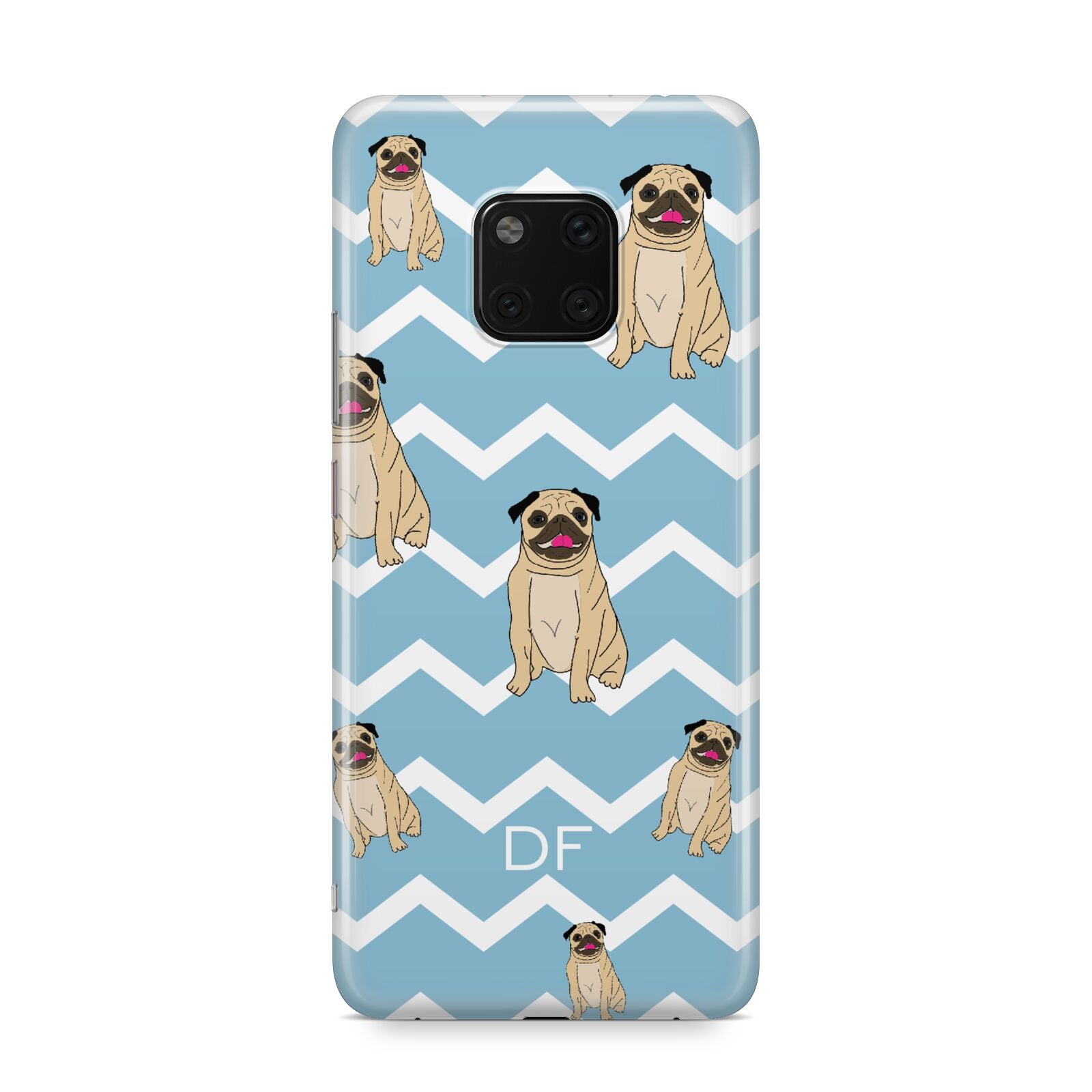 Personalised Pug Initials Huawei Mate 20 Pro Phone Case