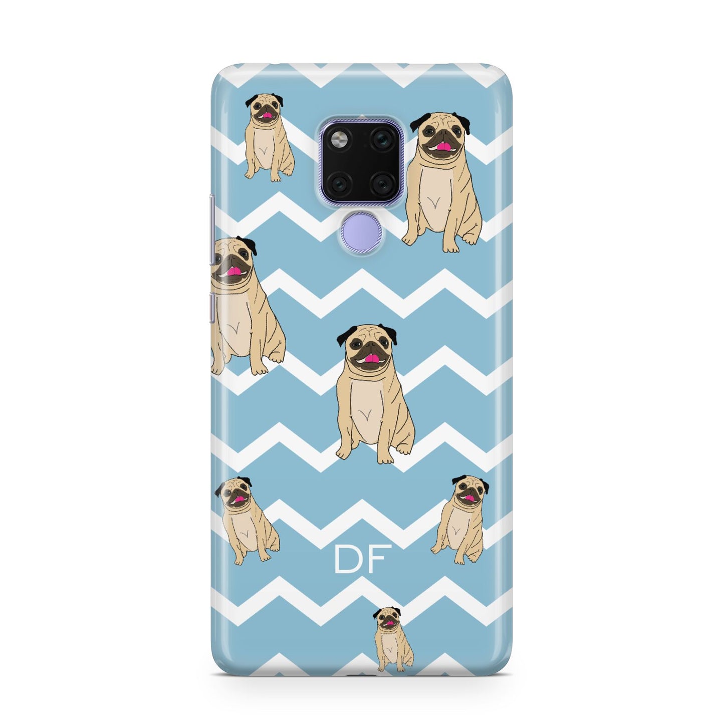 Personalised Pug Initials Huawei Mate 20X Phone Case