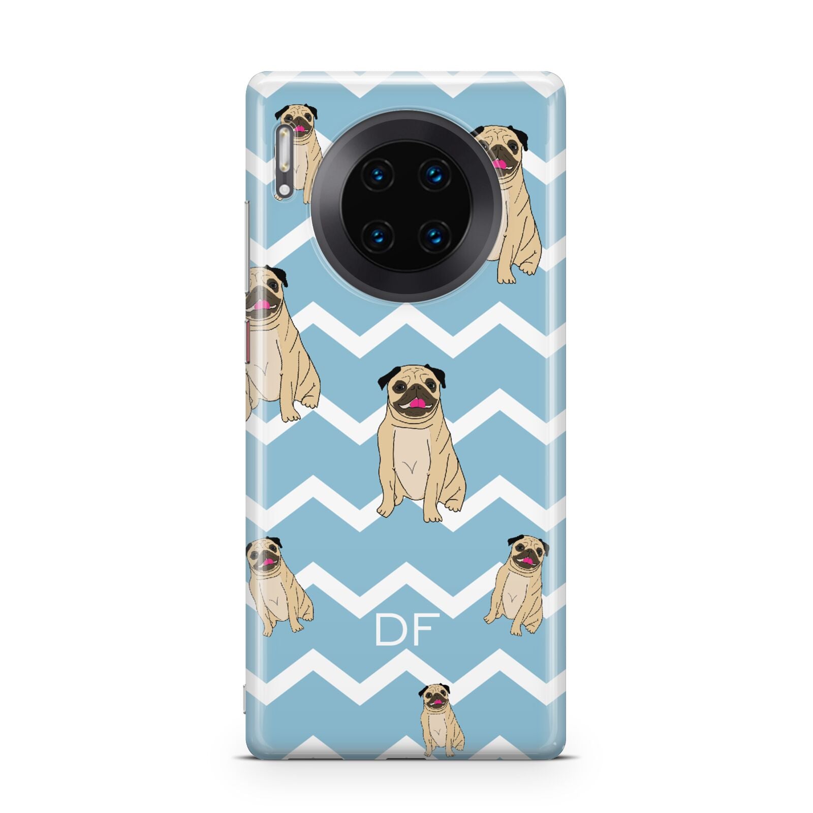 Personalised Pug Initials Huawei Mate 30 Pro Phone Case