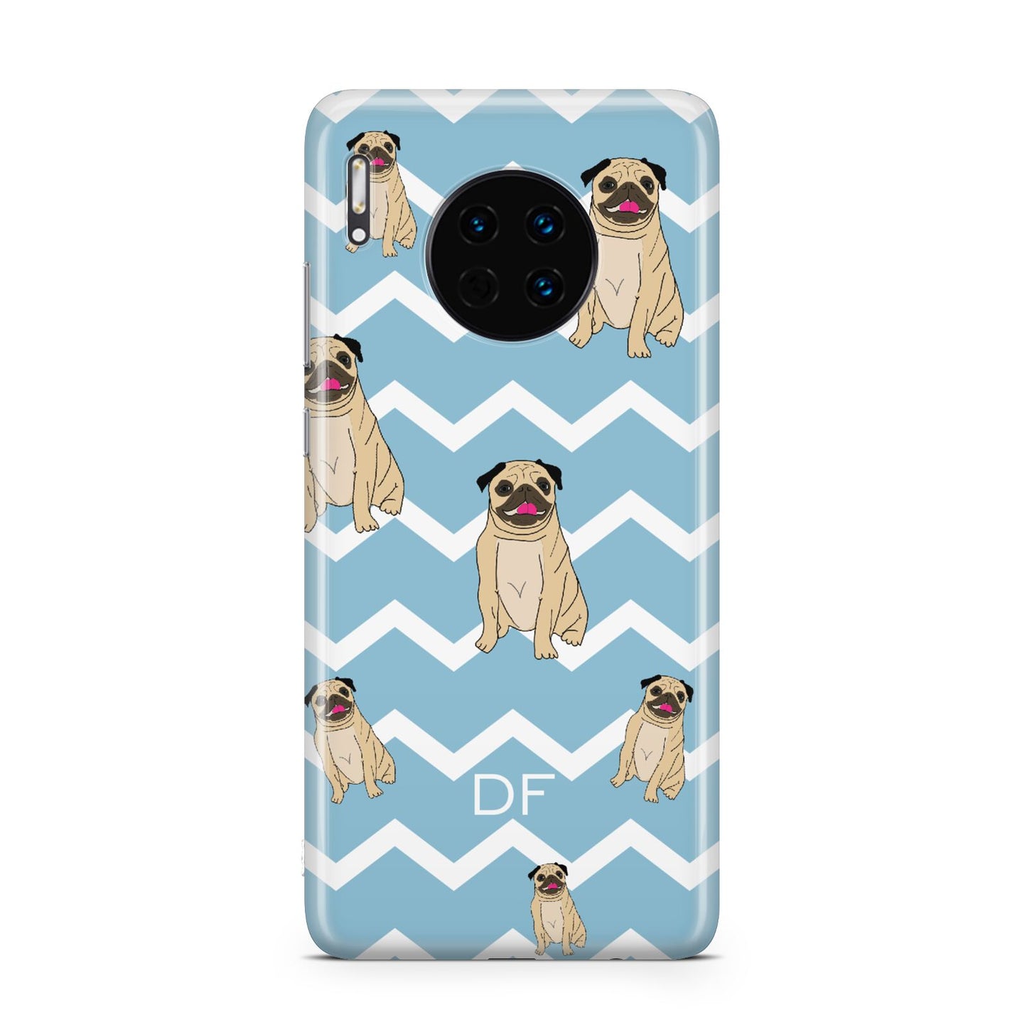 Personalised Pug Initials Huawei Mate 30