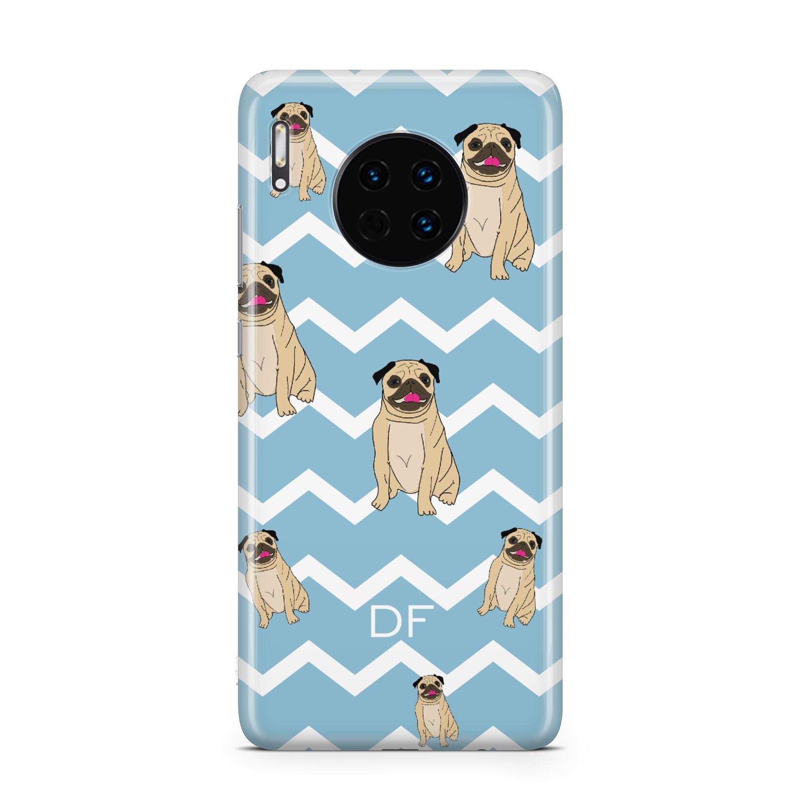 Personalised Pug Initials Huawei Mate 30