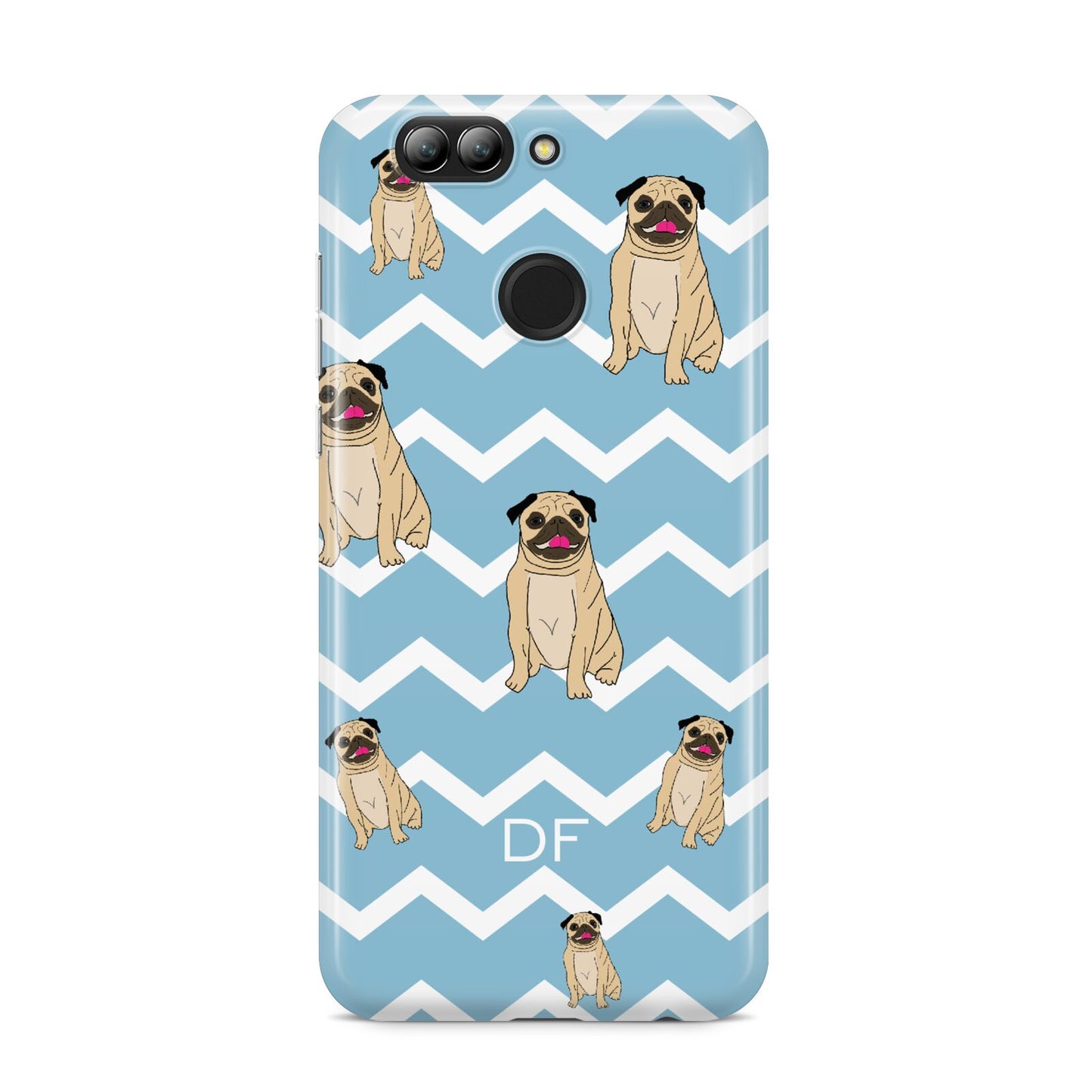 Personalised Pug Initials Huawei Nova 2s Phone Case