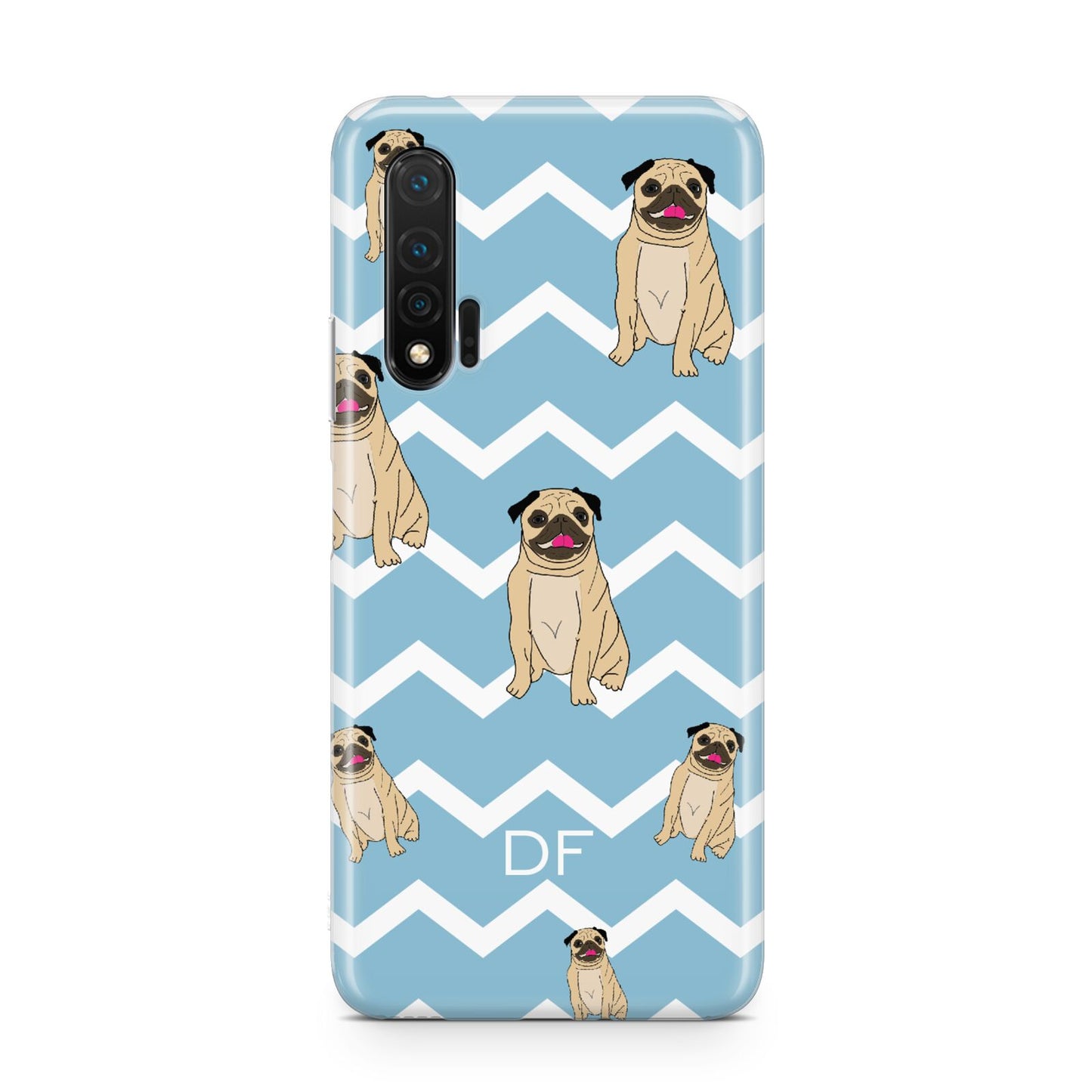 Personalised Pug Initials Huawei Nova 6 Phone Case