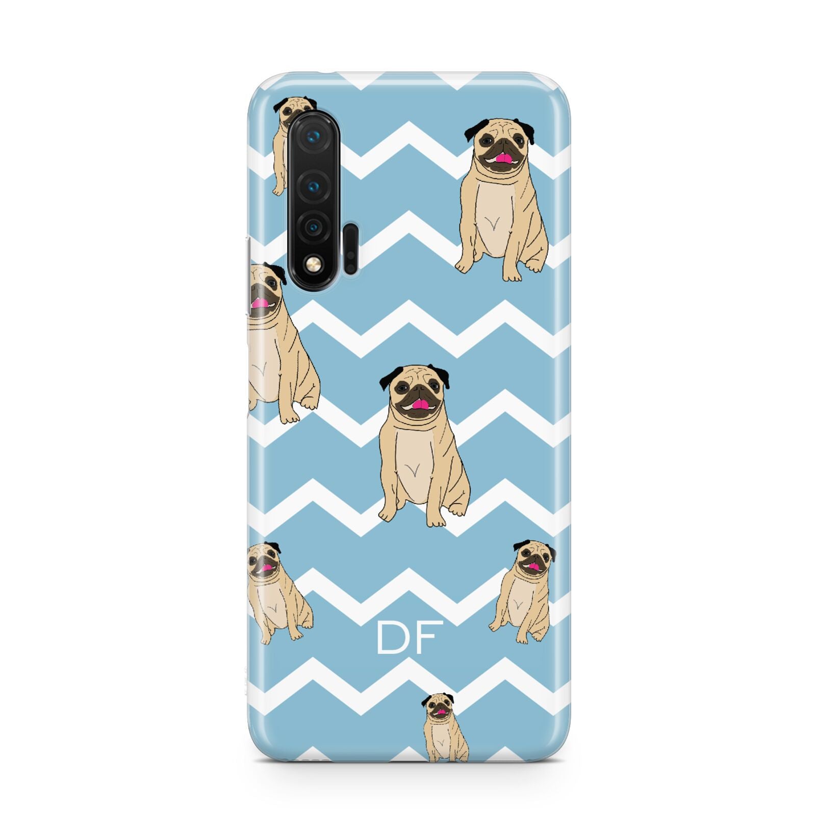 Personalised Pug Initials Huawei Nova 6 Phone Case
