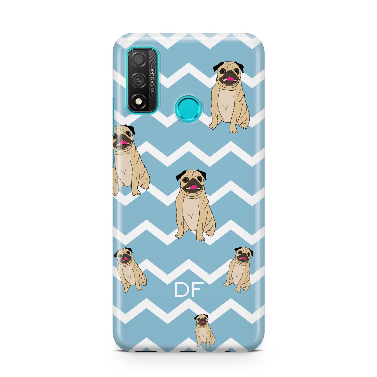 Personalised Pug Initials Huawei P Smart 2020
