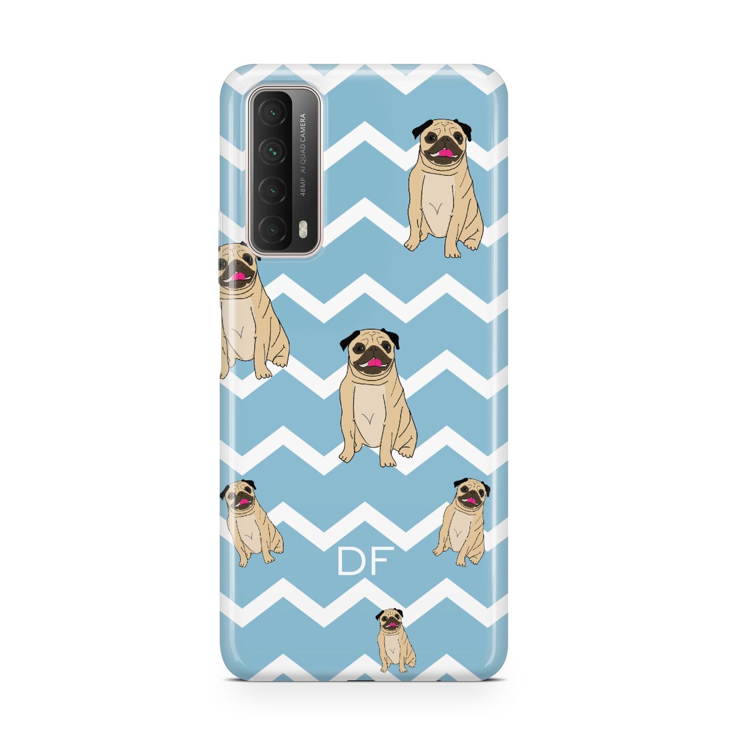 Personalised Pug Initials Huawei P Smart 2021