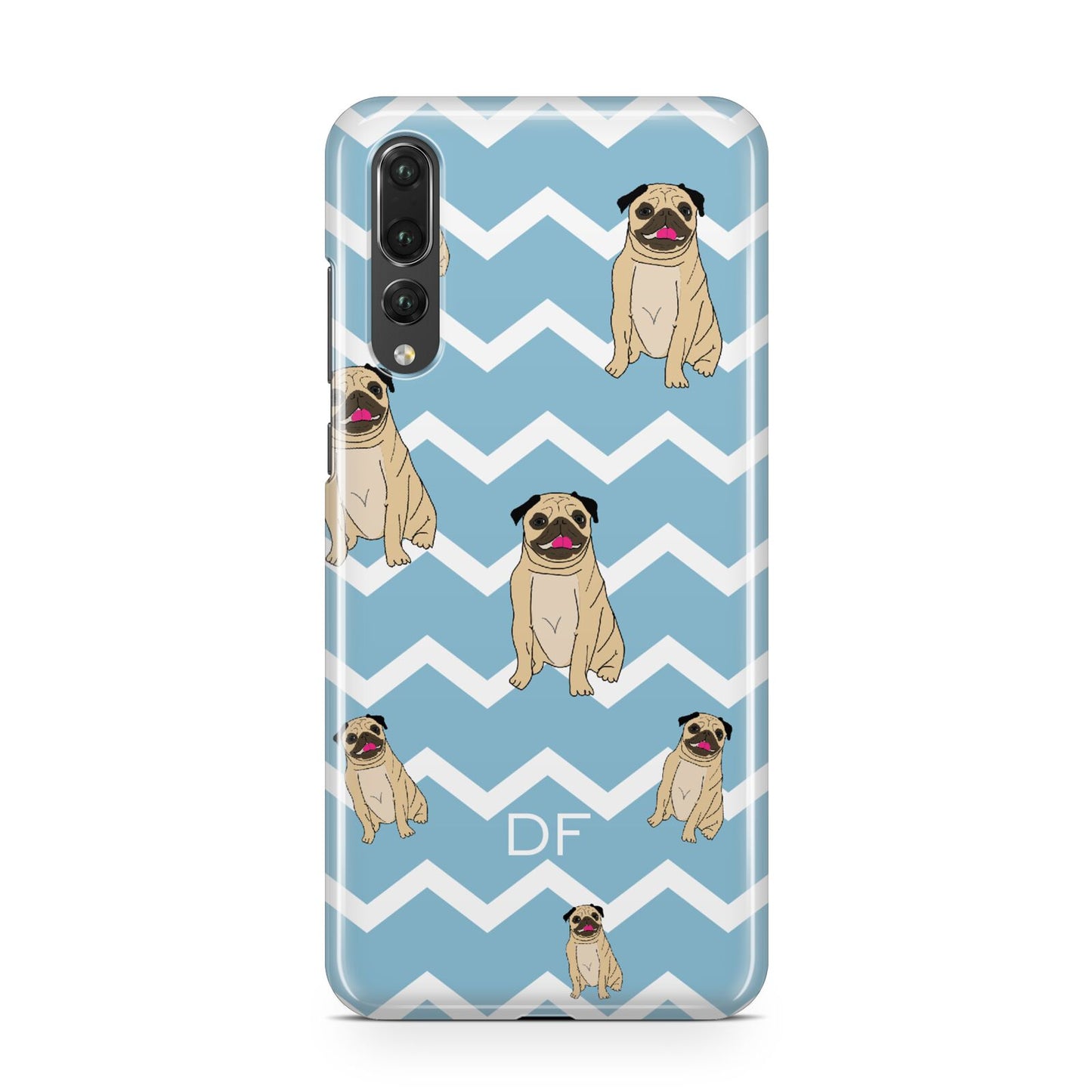 Personalised Pug Initials Huawei P20 Pro Phone Case