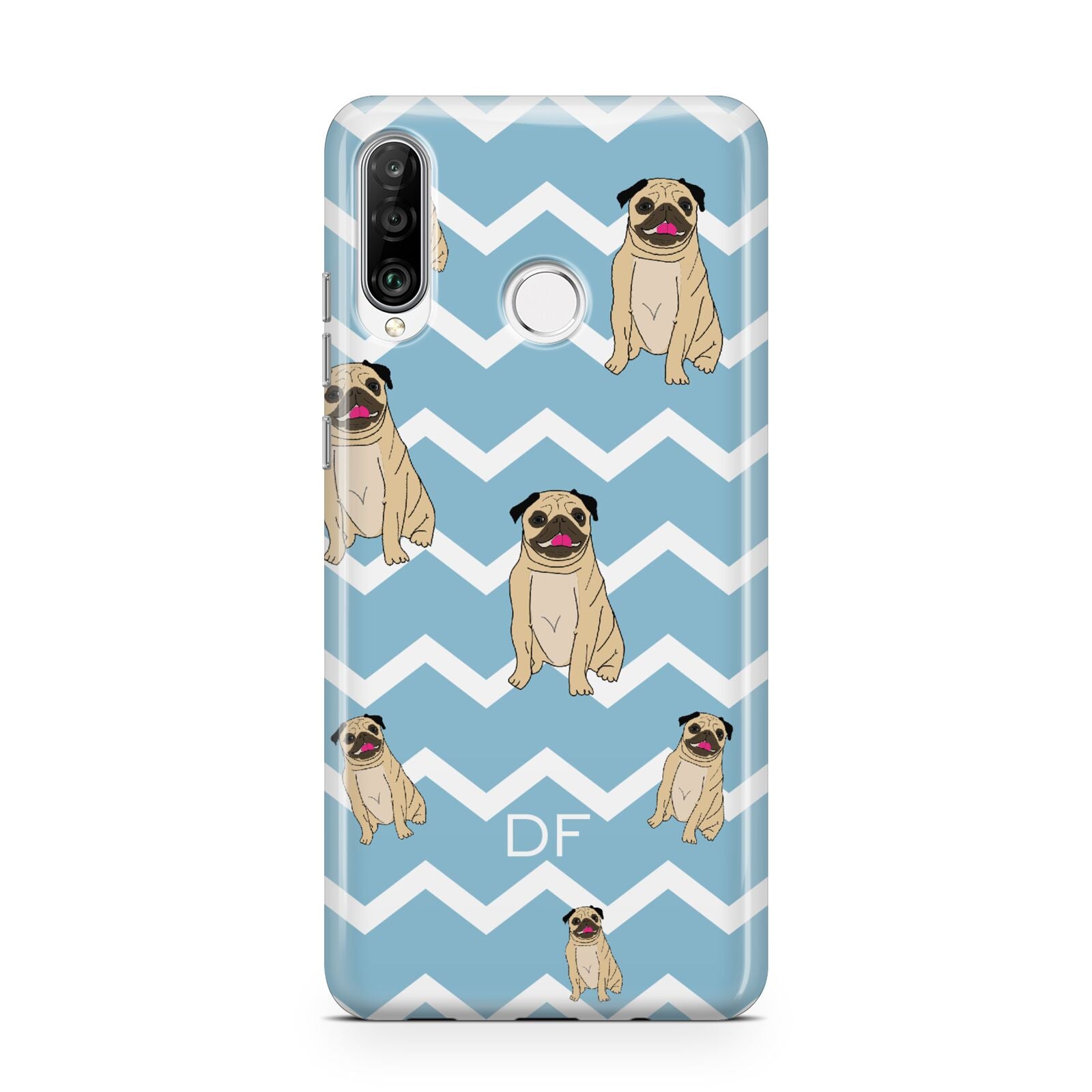 Personalised Pug Initials Huawei P30 Lite Phone Case