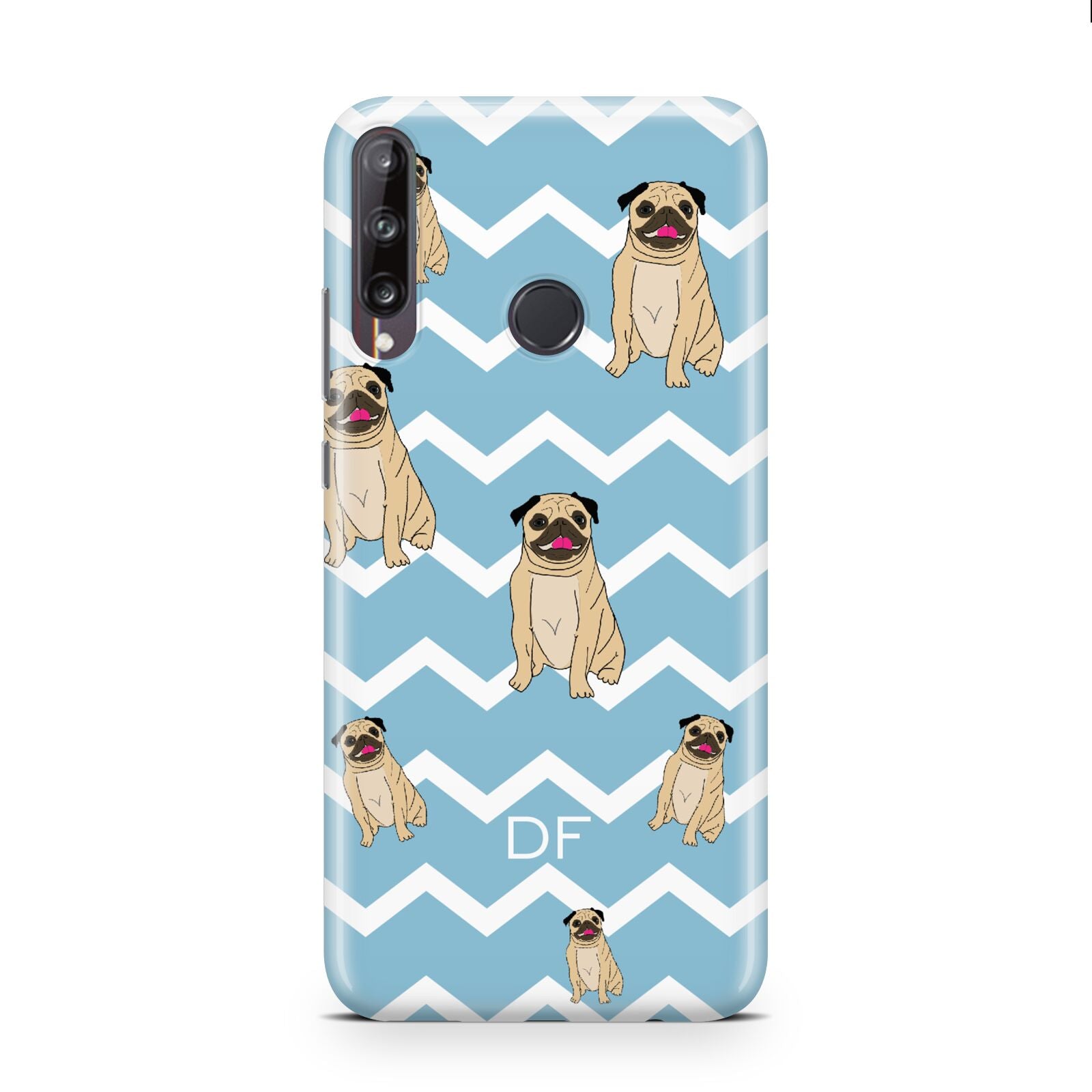 Personalised Pug Initials Huawei P40 Lite E Phone Case