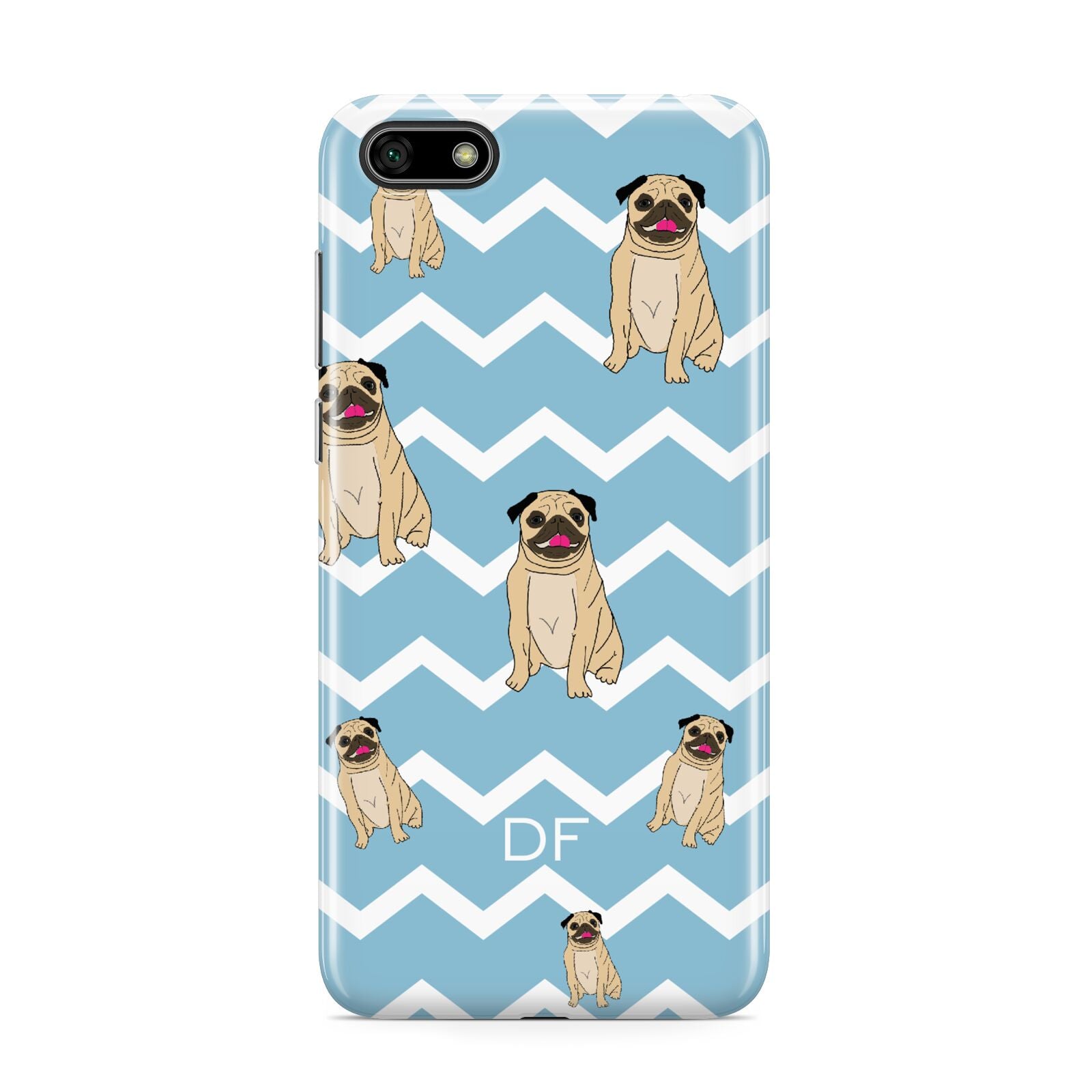 Personalised Pug Initials Huawei Y5 Prime 2018 Phone Case