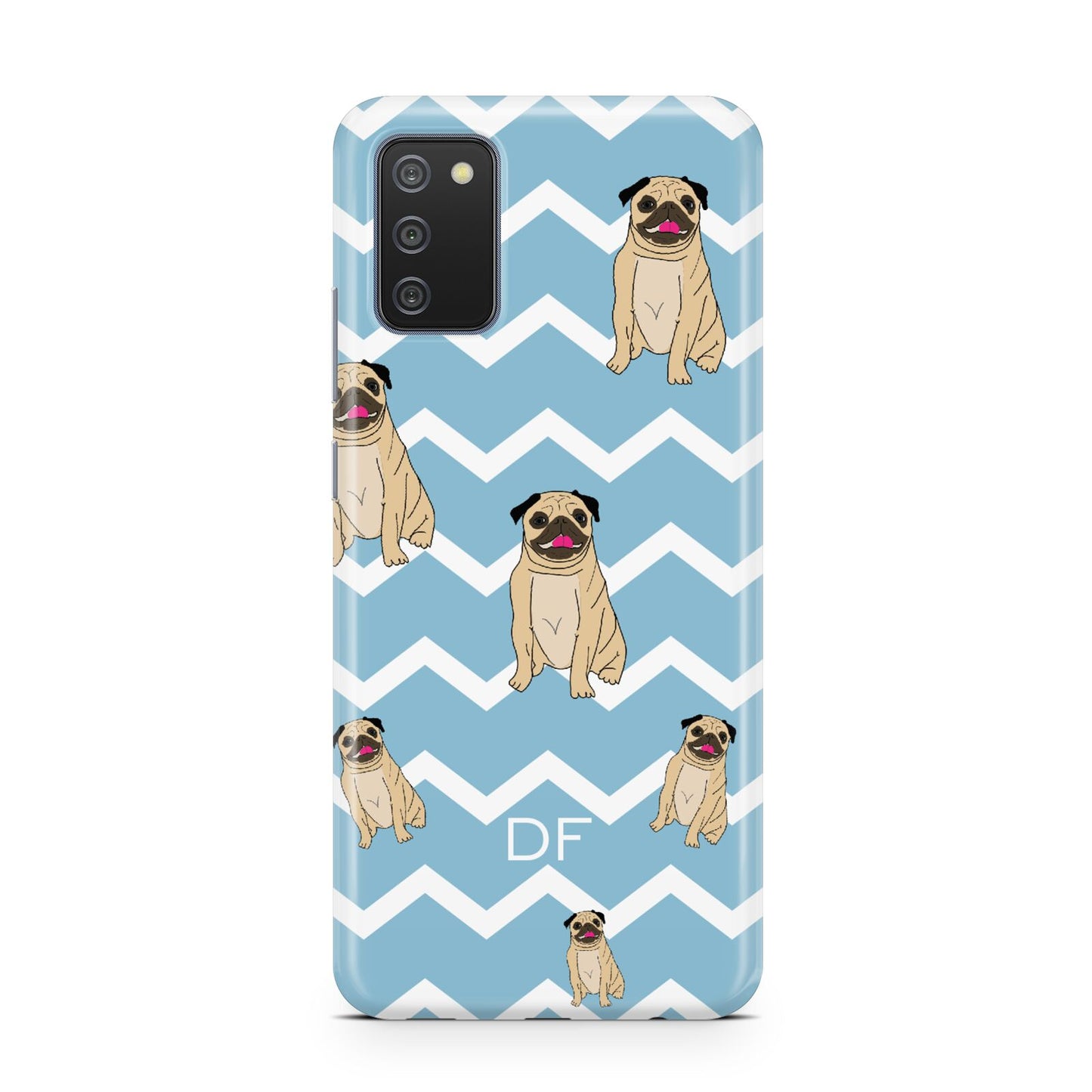 Personalised Pug Initials Samsung A02s Case
