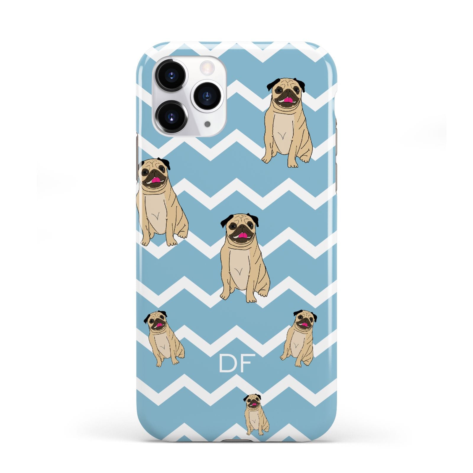 Personalised Pug Initials iPhone 11 Pro 3D Tough Case