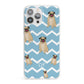 Personalised Pug Initials iPhone 13 Pro Max Clear Bumper Case