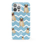 Personalised Pug Initials iPhone 13 Pro Max Full Wrap 3D Snap Case