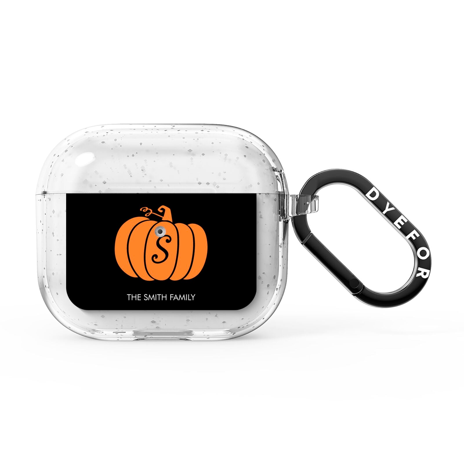 Personalised Pumpkin AirPods Glitter Case 3rd Gen
