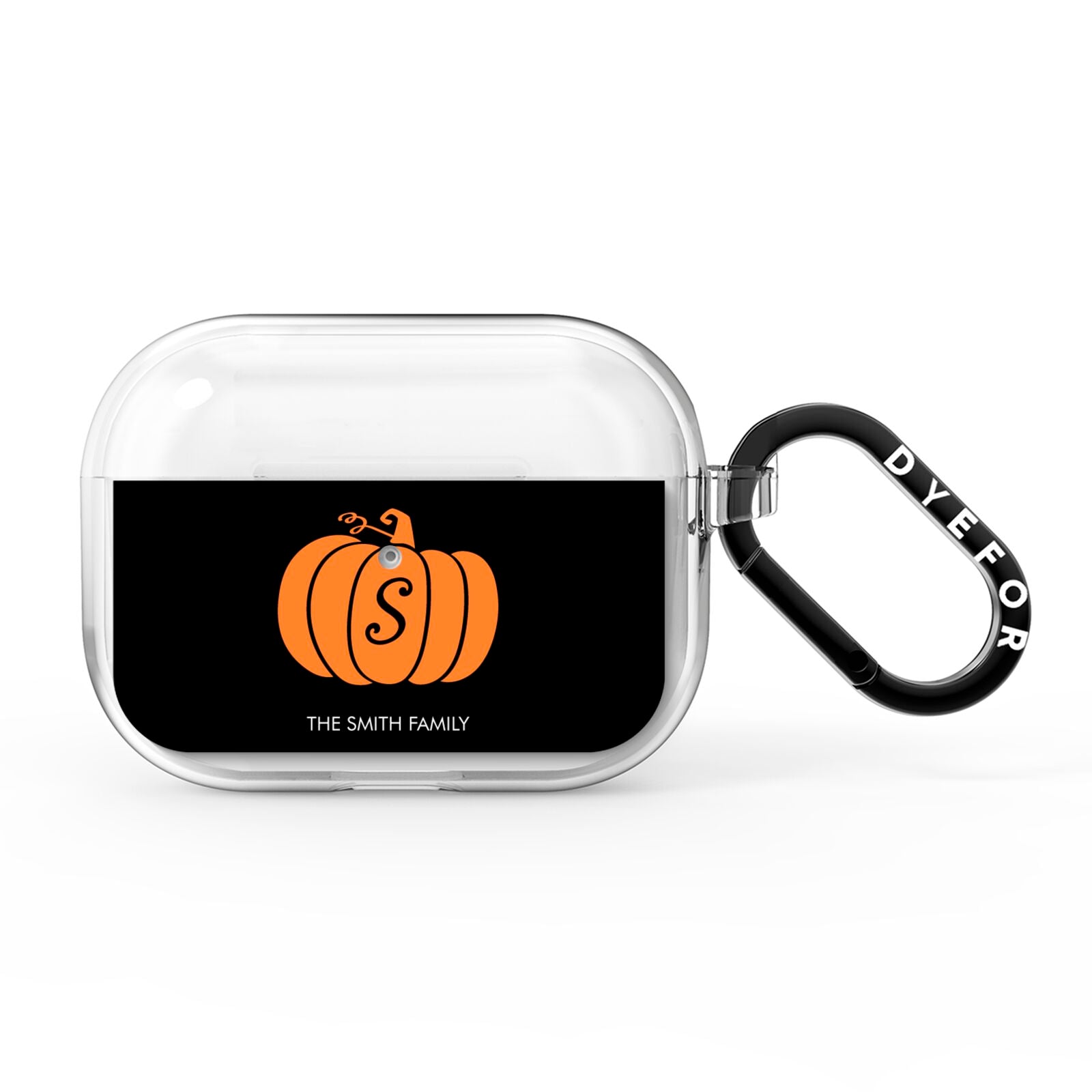 Personalised Pumpkin AirPods Pro Clear Case