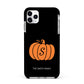 Personalised Pumpkin Apple iPhone 11 Pro Max in Silver with Black Impact Case