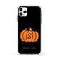 Personalised Pumpkin Apple iPhone 11 Pro Max in Silver with White Impact Case