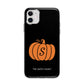 Personalised Pumpkin Apple iPhone 11 in White with Bumper Case