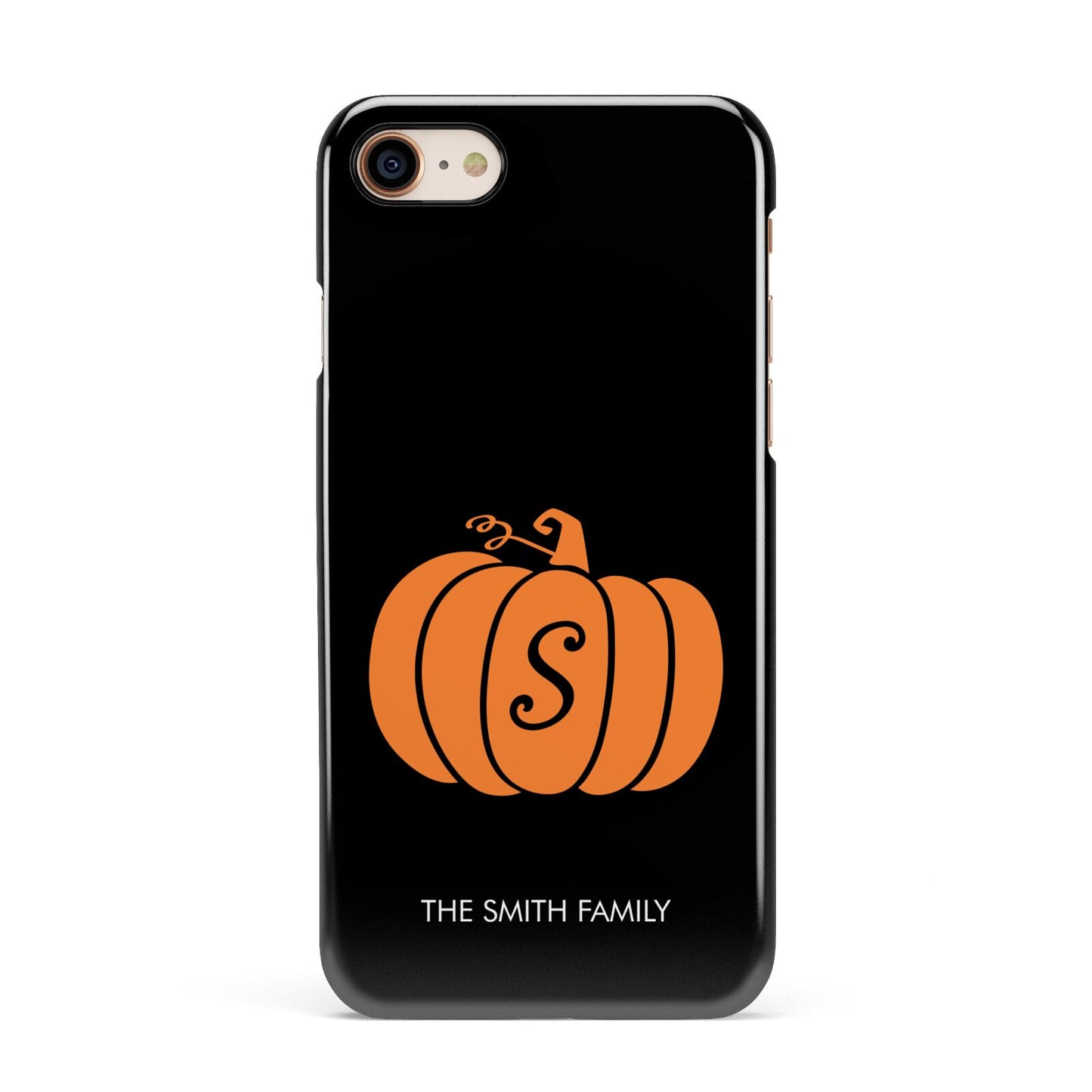 Personalised Pumpkin Apple iPhone 7 8 3D Snap Case