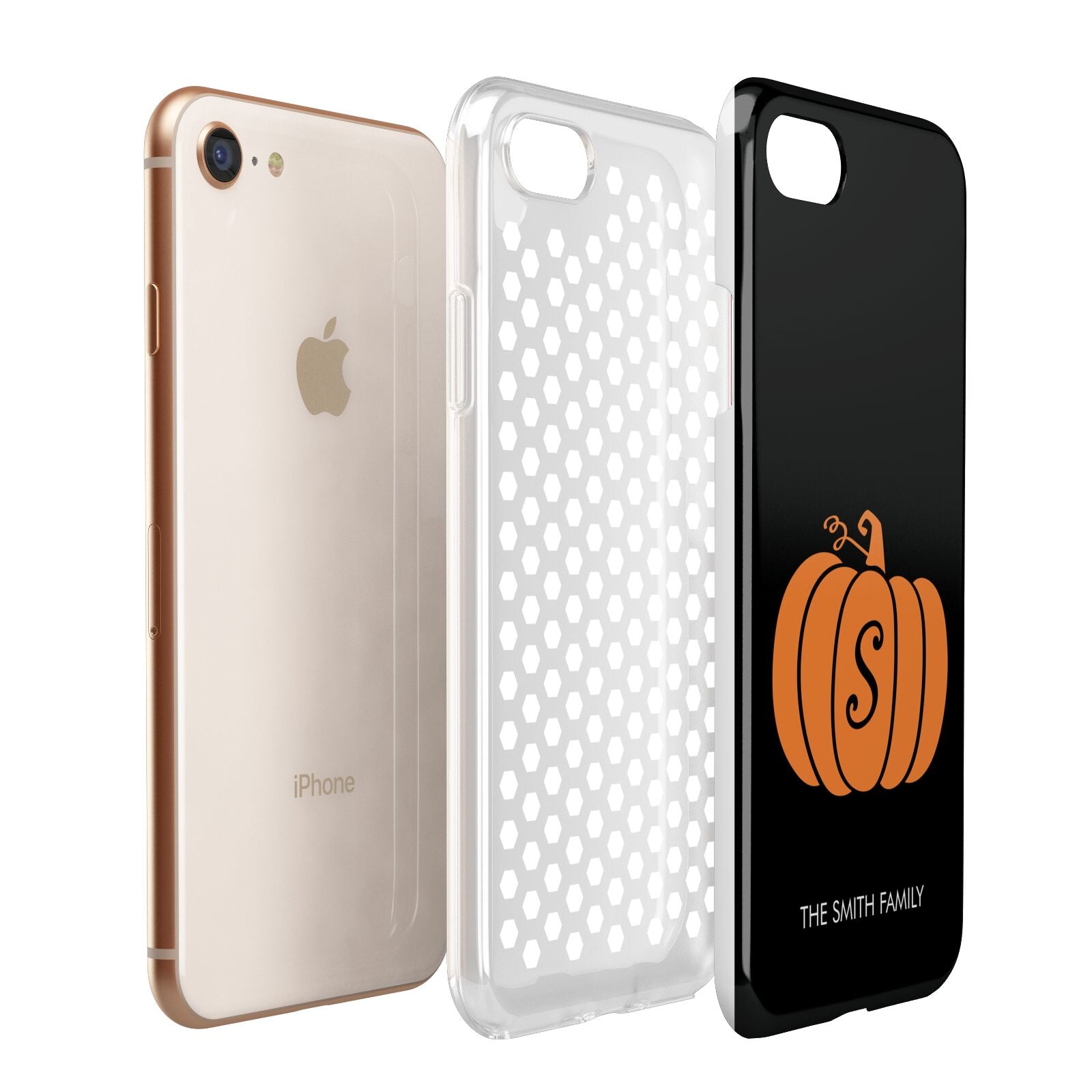 Personalised Pumpkin Apple iPhone 7 8 3D Tough Case Expanded View