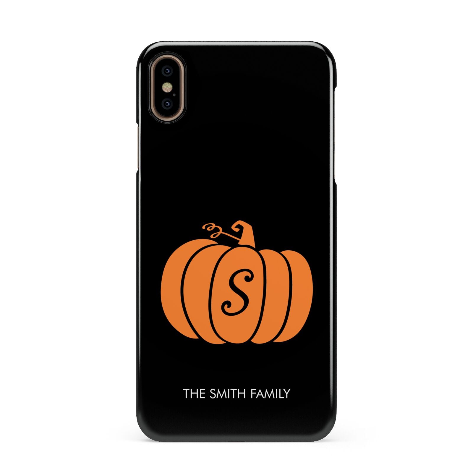 Personalised Pumpkin Apple iPhone Xs Max 3D Snap Case