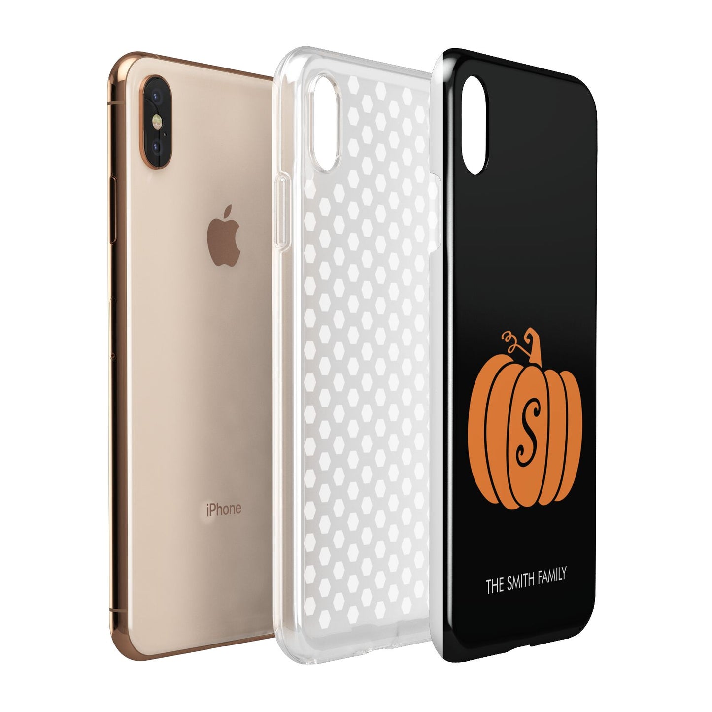 Personalised Pumpkin Apple iPhone Xs Max 3D Tough Case Expanded View
