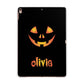 Personalised Pumpkin Face Halloween Apple iPad Rose Gold Case